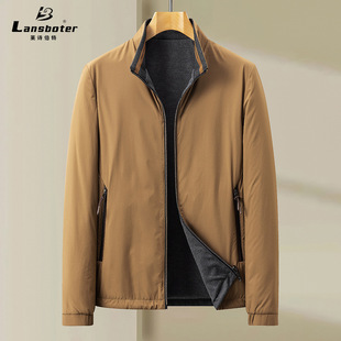 Casaco de lã masculino longo