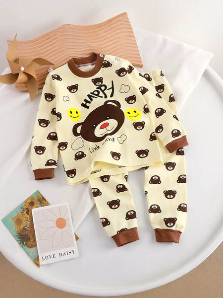 Conjunto de pijama de algodão para crianças