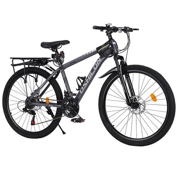 Bicicletas de montanha para adultos masculinos de dois discos de travessia para o campo Bicicletas de velocidade reduzida para adolescentes Bicicletas de estudantes de 26 polegadas