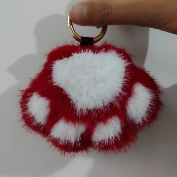 Pendente de gato de pelúcia para bolsa