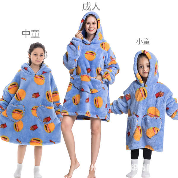Vestido de frio para usar tapete franco-britânico camisa de esporte super grande camisa de segurança de cabeça preguiçoso tapete de televisão espessa