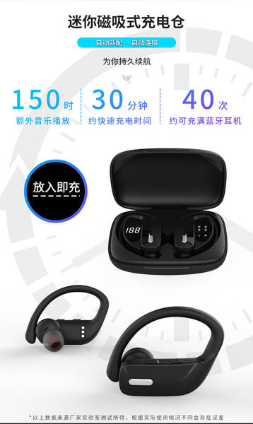 Transfronteiriço explosivo T17 fone de ouvido sem fio Bluetooth TWS pendurado fone de ouvido movimento à prova d'água 5.3 fábrica de realização direta sem ouvido