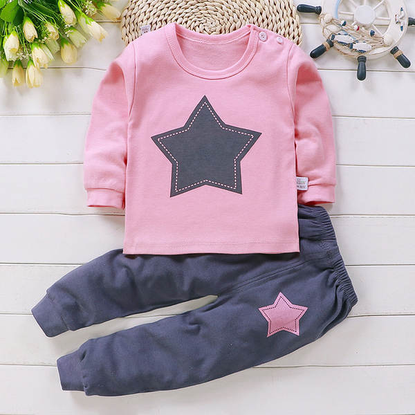 Conjunto de pijama de algodão para crianças