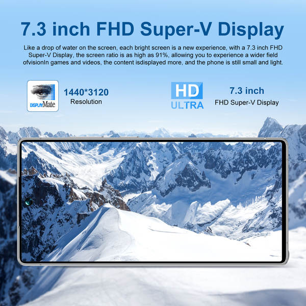 S25 Ultra Transfronteiriço Mobile Global Versão Real 4G Rede Perforada ecrã de 7,3 polegadas Introduzido 3+16g