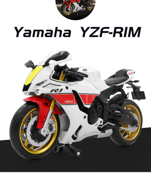 Modelos 1 a 12 YamahaYZF-R1M de liga de motocicletas de rolagem sem brinquedo modelo de substituição