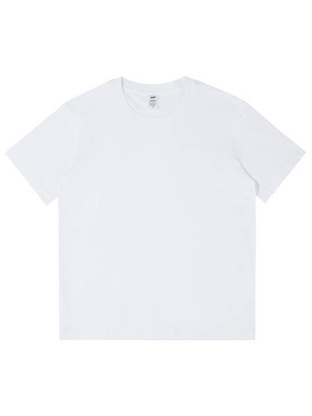 230 gr de corda T-shirt de pulseira curta para homens e mulheres vestido de verão peso pesado algodão puro relaxante roupa de banho pura vestido branco