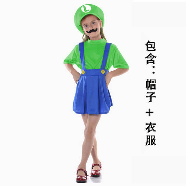 Halloween cosplay animação mario roupas para os filhos atividades de papéis para crianças roupas de super maria