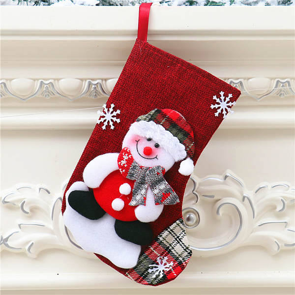 Sacos de presente de doces de Natal Decoração de objetos Santa Claus Snowman meias de presente de Natal meias de Natal Decoração