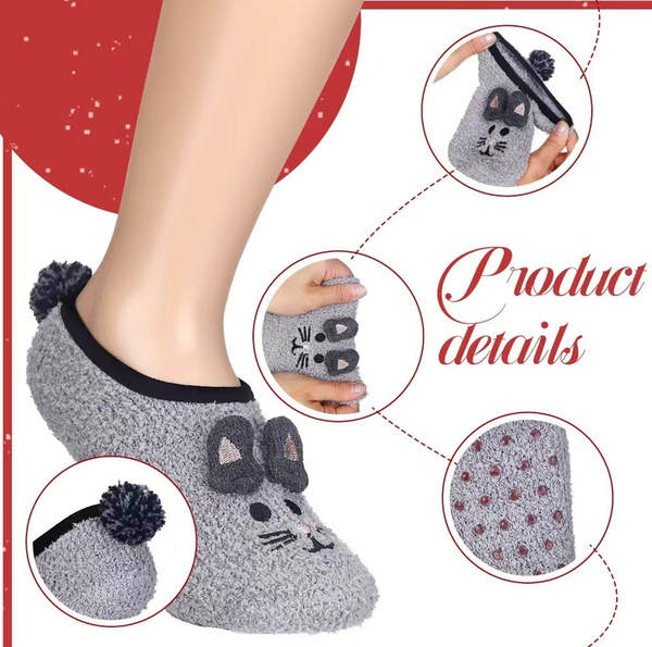 Meias de Inverno Antiderrapantes Femininas