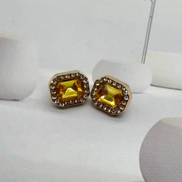 Moda pedras preciosas de metal botões de perfuração uniformes botões de roupa vintage decoração botões simples roupas femininas bonitas