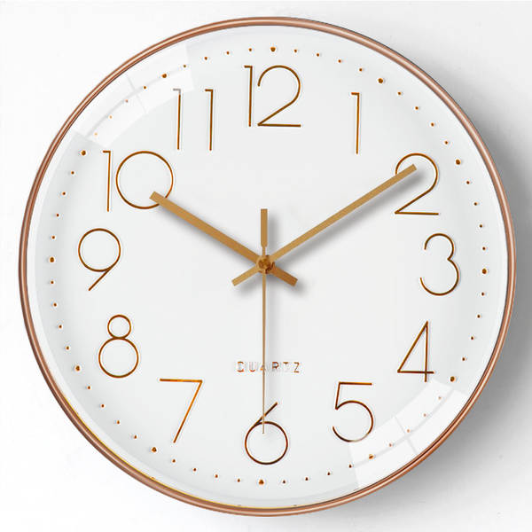 Relógio circular de 12 polegadas simples pendurar relógio sala de estar sensível avançado casa dormitório relógio pendurar decoração de parede relógio atacado