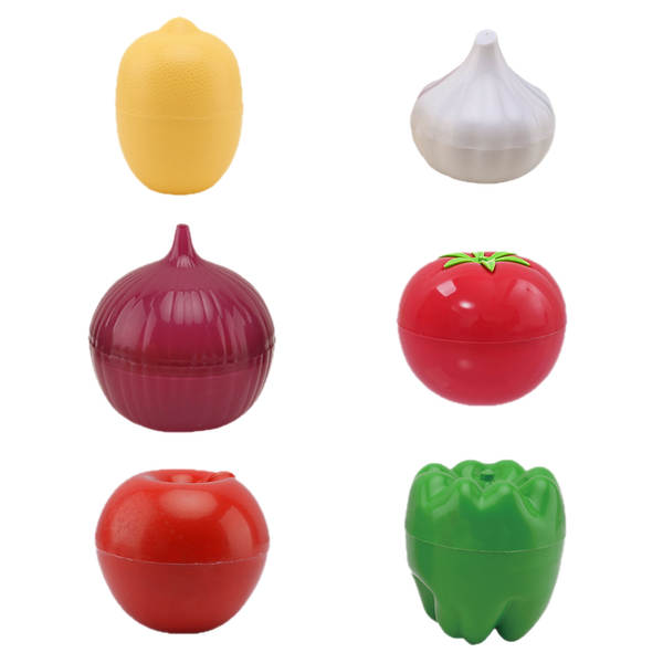 Caixa de frutas e vegetais criativa fechada Caixa de refrigerantes de cozinha de armazenamento Cebola de limão de alho de tomate de pimenta