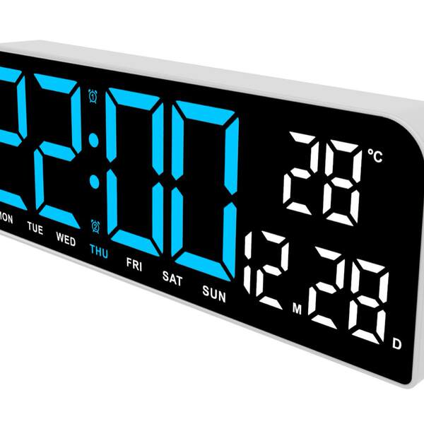 Novo relógio de tela grande simples de LED Relógio de mesa criativo de tamanho grande de relógio de mesa pendurável 0707