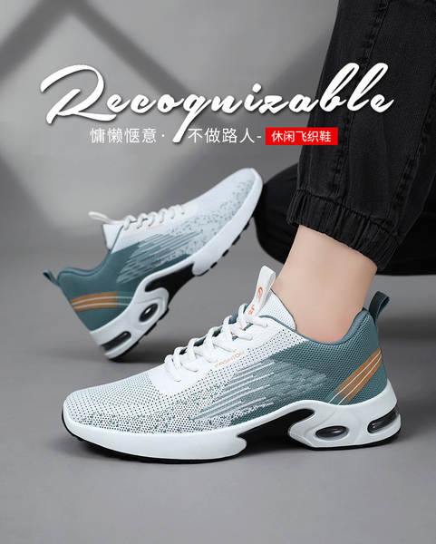 Sapatos masculinos de verão novos fabricantes de vendas diretas de colchões de ar suaves com centenas de sapatos esportivos a granel transfronteiriços de tecelagem aérea