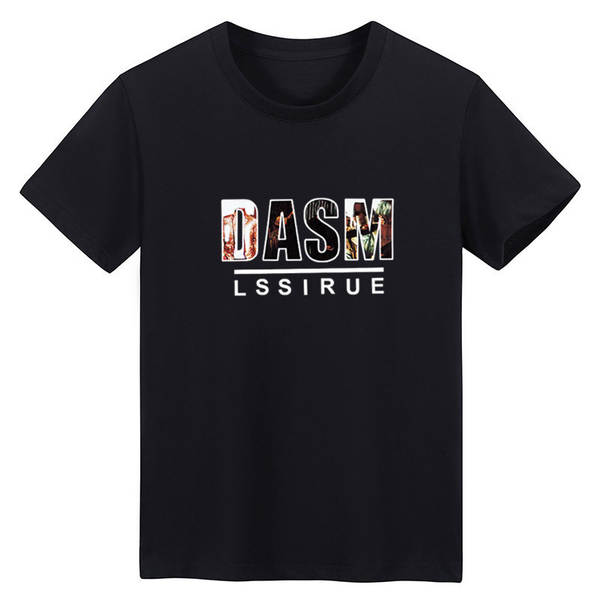 T-shirt masculino de pulseira curta de verão de gelo novo de lazer impresso em roupas de pulseira redonda T-shirt de pulseira meia pulseira de pulseira masculino