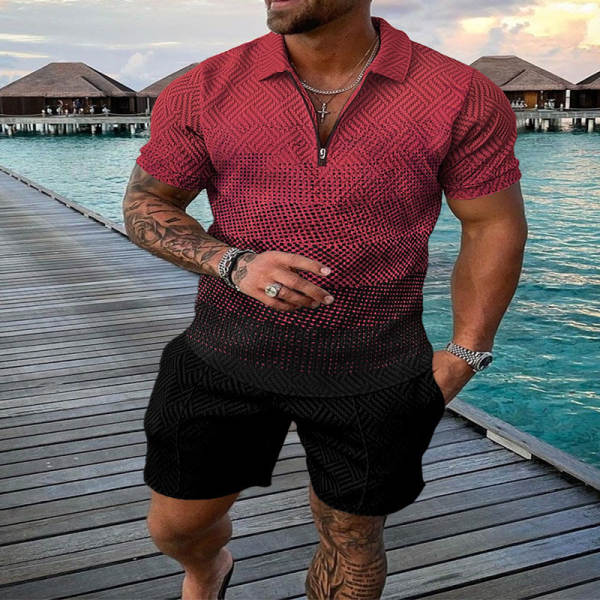 Comércio Exterior 2024 Verão Transfronteiriço Bomba Euro-americano Amazon Shorts dois conjuntos de esportes para homens de lazer