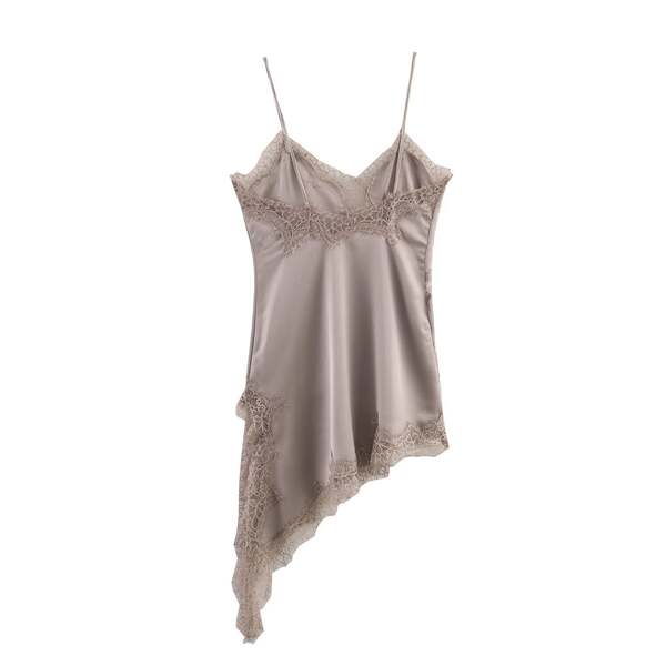 Comércio Exterior Transfronteiriço 2025 União Européia Roupas femininas de moda temperamento sexy raso não-asimétrica vestido de casaco 5919200