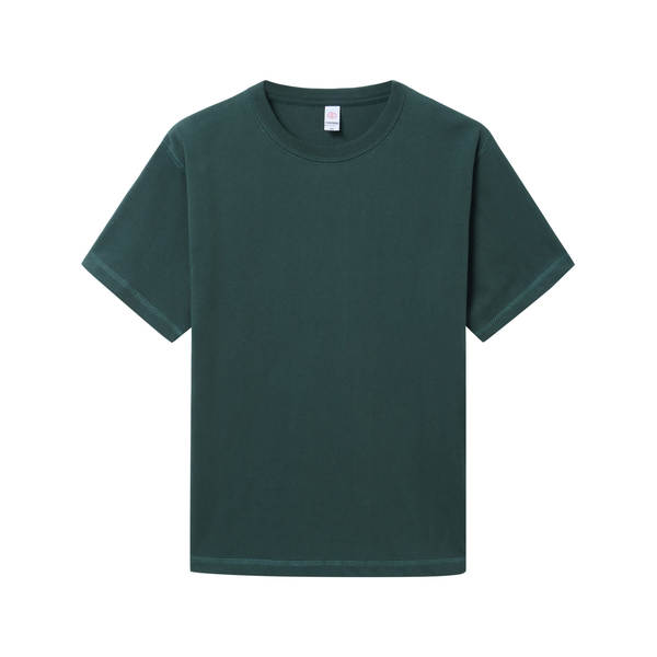 300 gramas Três agulhas de algodão puro de Xinjiang pesos pesados de algodão puro de algodão puro preto e branco T-shirts para homens de mangas curtas
