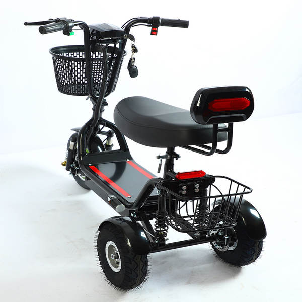 Carro elétrico de três rodas 12 polegadas Novo Homens Mulheres Adultos Velho Carro Fold Mini Pequeno Carro de três rodas
