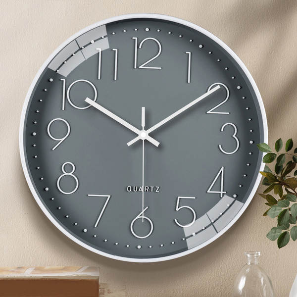 Relógio circular de 12 polegadas simples pendurar relógio sala de estar sensível avançado casa dormitório relógio pendurar decoração de parede relógio atacado