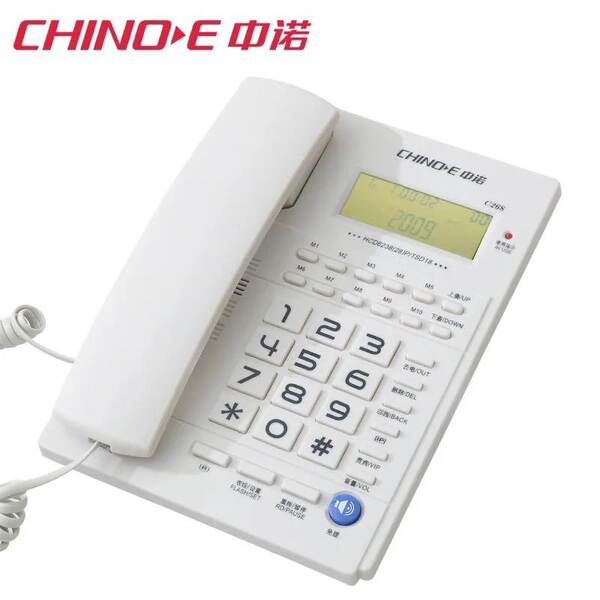 Telemóvel C168 telefônico de escritório de casa com fio de telefone fixo de câmara de chamadas sem bateria
