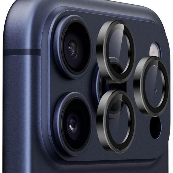 Filme de vidro estilizado para iPhone 17 Pro Max, proteção de tela de alumínio com 1 pedaço