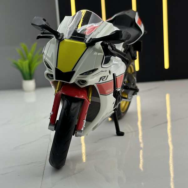 Modelos 1 a 12 YamahaYZF-R1M de liga de motocicletas de rolagem sem brinquedo modelo de substituição
