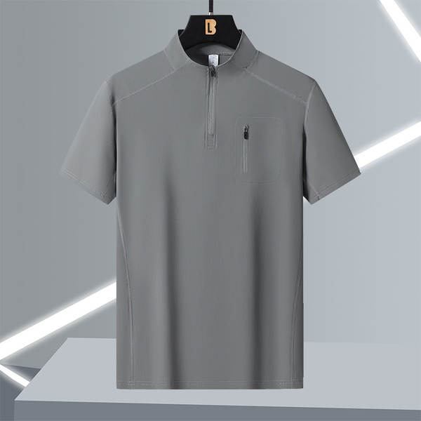 Homem de alta qualidade Primavera Outono Longas Mãos POLO T-Shirt Comércio Férias T-Shirt Esporte Homem