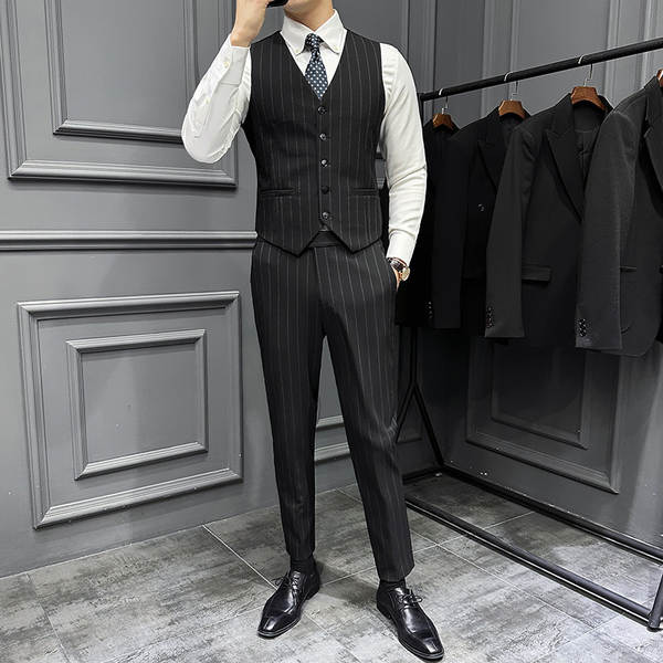 Terno Listrado Masculino Slim Fit