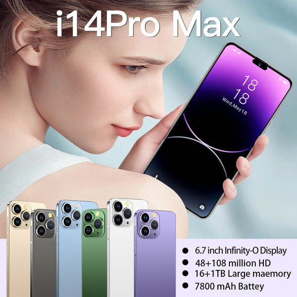 Telemóvel transfronteiriço i14 ProMax Telemóvel inteligente comércio exterior 16+1T Telemóvel de origem fábrica TK tem