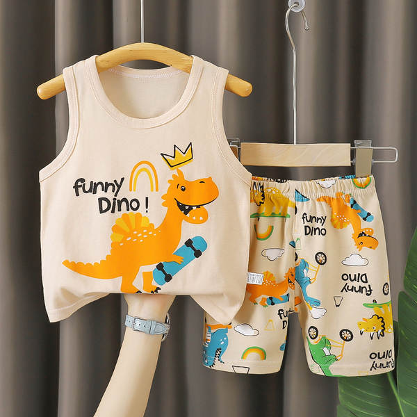 Vestido de verão infantil de algodão
