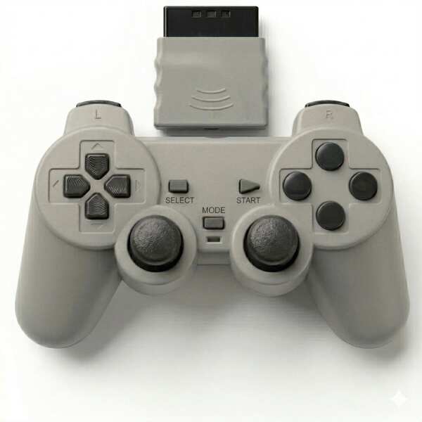 Jogo sem fio PS2 bracelete duplo vibração 2.4G bracelete sem fio com suporte para PS2 host transparente cor