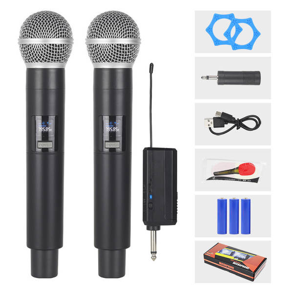 Carregador de microfone sem fio para duas casas de cartão de som KTV palco de transmissão ao vivo K-Song V-Song profissional portátil
