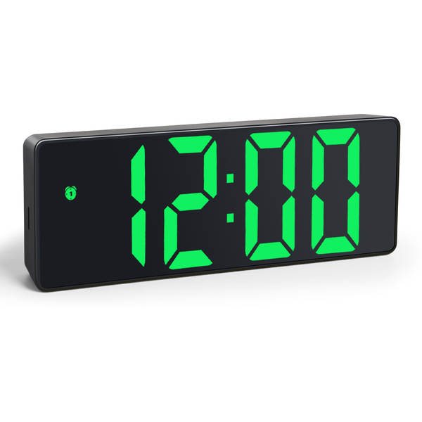 Pequeno relógio de despertador de mesa relógio eletrônico LED nocturno espelho de tempo silencioso monitor de relógio de mesa digital