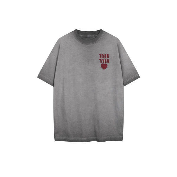 Camiseta curta de verão com estampa de letra