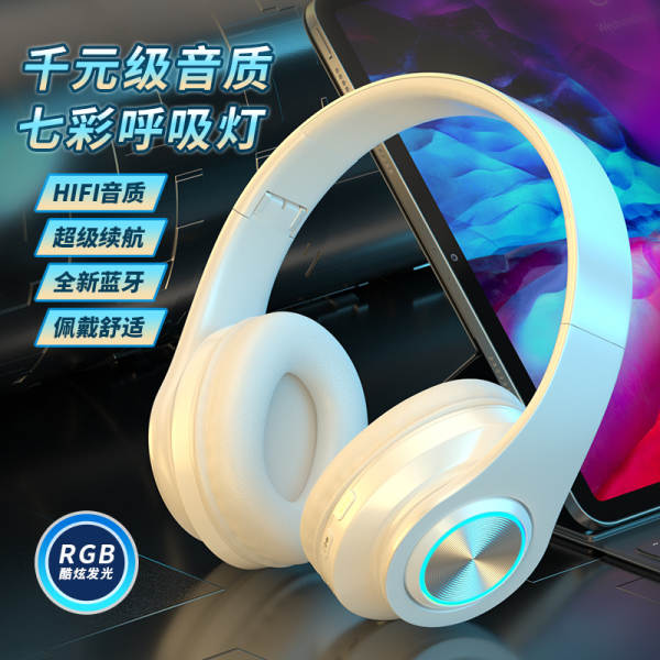 Fone de Ouvido Bluetooth com Iluminação