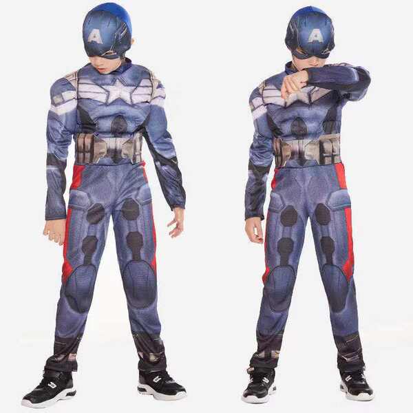 Vingadores Aliança de Aço Homem-Aranha Capitão América Cosplay Halloween Crianças Roupa Deusa Homem-Aranha