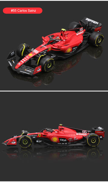 2023 Peugeot 1:43 Ferrari F1 Modelo SF23 Carro de corrida de metal Simulador de brinquedo Modelo Carro de liga Homem