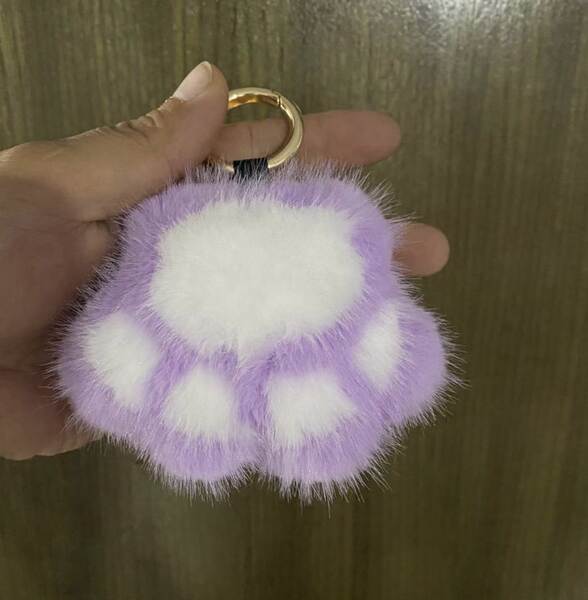 Pendente de gato de pelúcia para bolsa