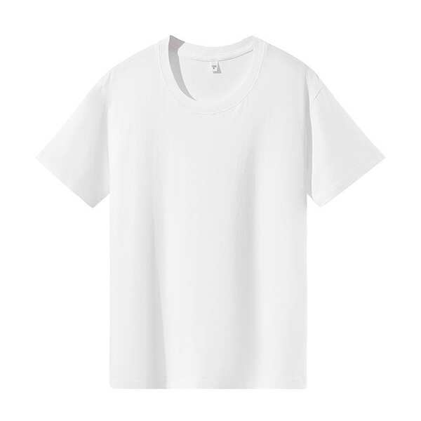 Vestido de algodão puro T-shirt homem impressão de mangas curtas Vestido de negócios de verão de anúncio de cultura T-shirt impressão de logotipo