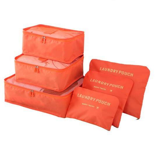 Bagagem de viagem personalizada 6 peças de bagagem multifuncional de roupa de viagem de calçado de classificação de bagagem