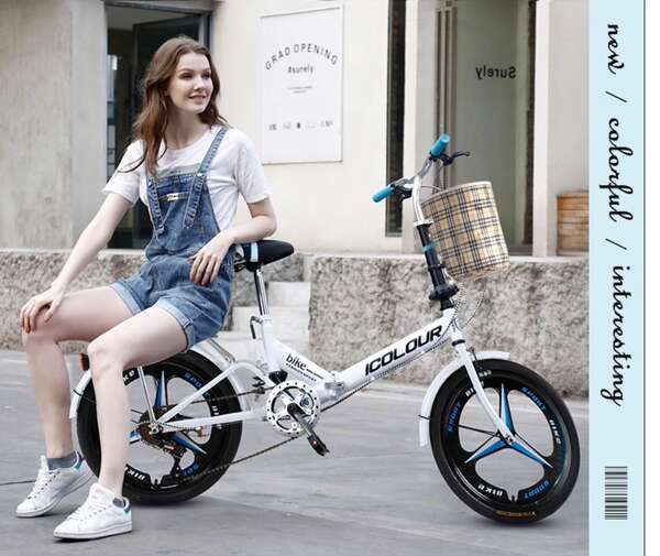 Bicicletas dobráveis para senhoras bicicletas de 20 polegadas 16 sem instalação de mini mudança de velocidade para adultos mini caminhadas