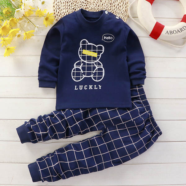 Conjunto de pijama de algodão para crianças