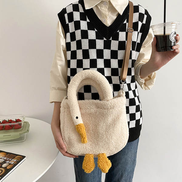 Bolsa de Pelúcia Fofa para Mulher