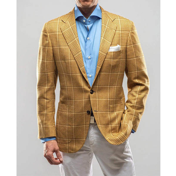 定制款跨境外贸单排两粒扣大口袋西装外套男士休闲修身西服上衣男