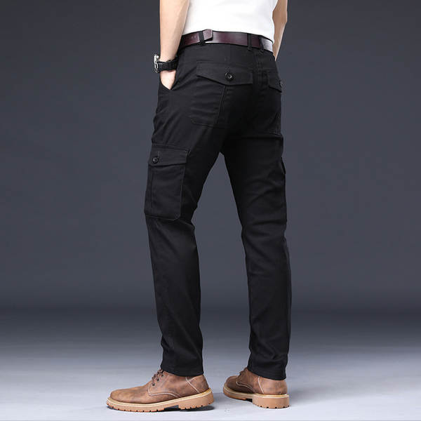 Calças de trabalho masculinas flexíveis flexíveis flexíveis confortavelmente multi-bolso jovens calças de trabalho para trabalhar calças especiais para soldados