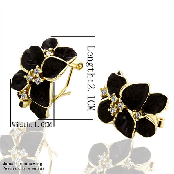 Conjunto de Colar e Brinco de Flor de Chá