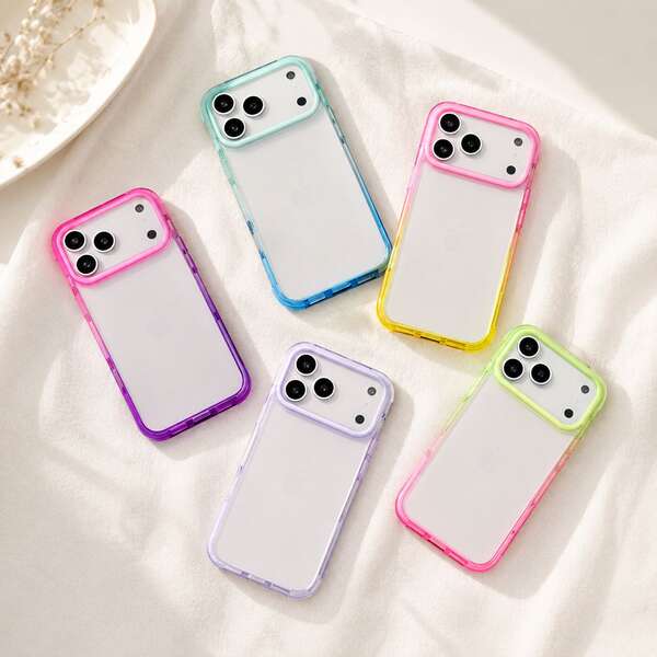 Aplicável à Apple 17 Cell Phone Shell colorido gradual tpe iphone17promax Shell duro transparente 17pro triunfo
