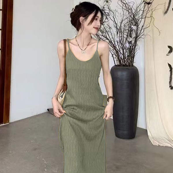 Vestido de verão em estilo francês, vestido de verão, vestido de verão de verão