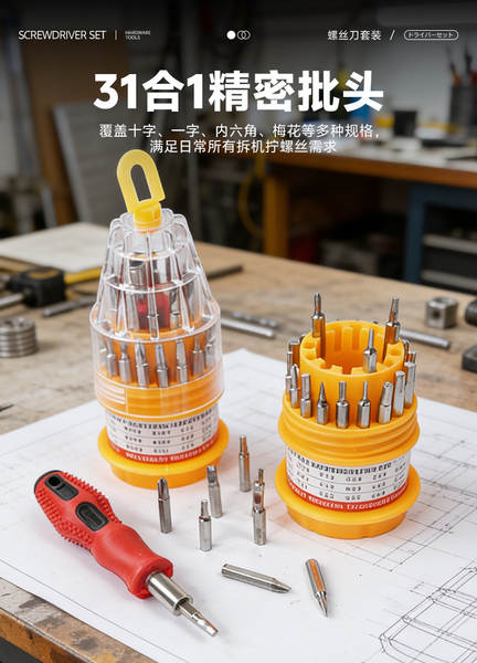 CHTON Tōtō 31 Combinação 1 parafuso kit com aço magnético isolante de carbono 46 peças de ferramentas